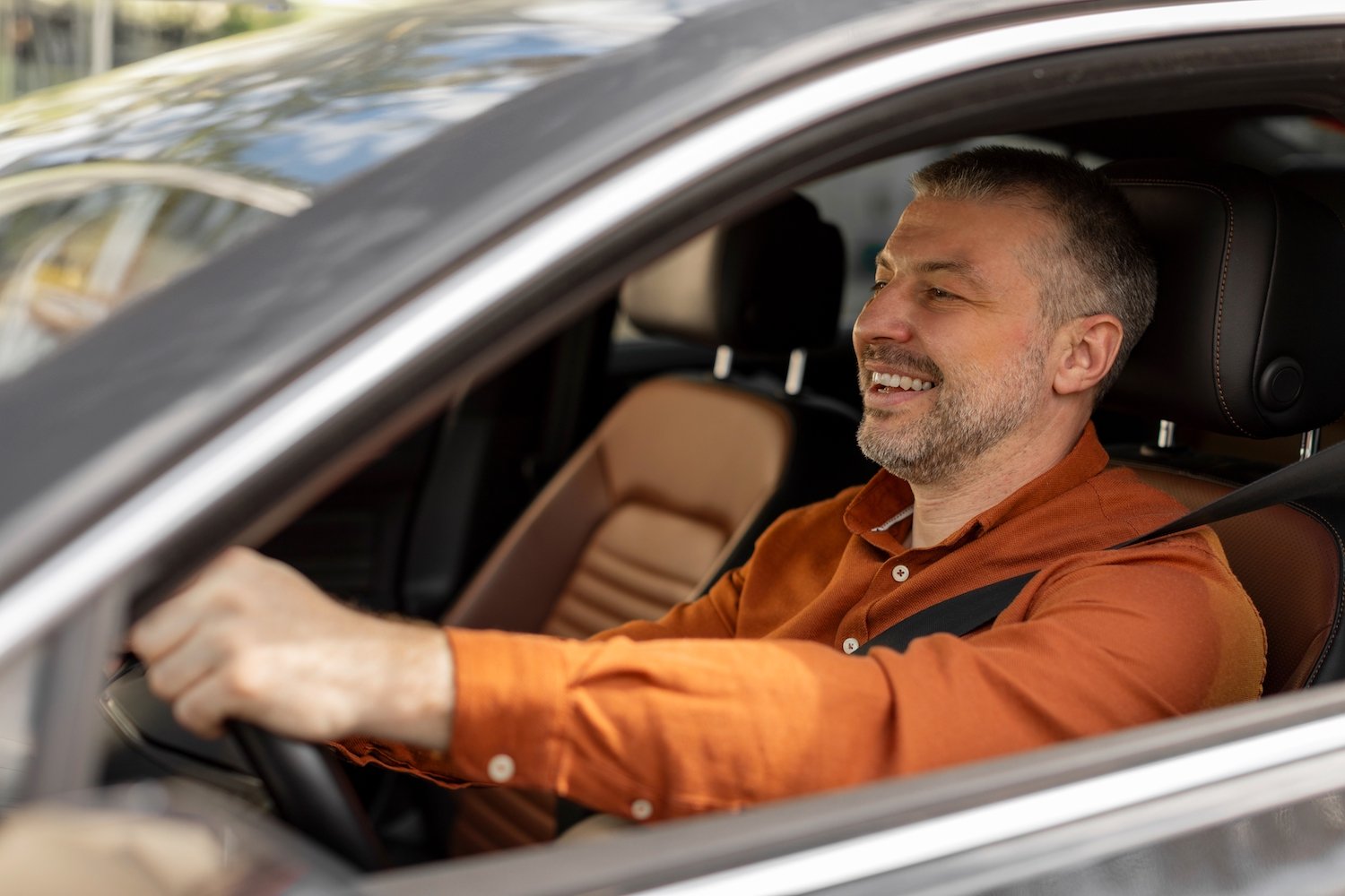 Smiling driver following a successful DUI trial
