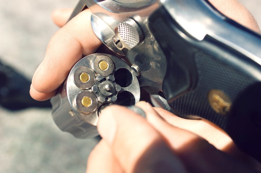 Gun being loaded