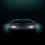 headlights in the dark