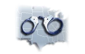 handcuffs over the United States map - the interstate compact in Nevada allows transfer of probation in certain cases