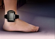 Illustration of alcohol monitoring device on ankle