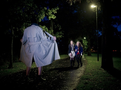man exposing himself to two women in a park in violation of NRS 201.220