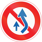 Traffic sign for not passing on right in Nevada.