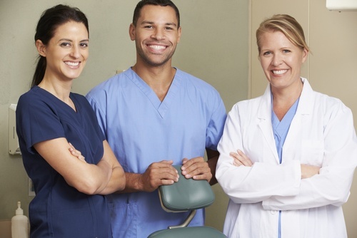 One dentist and two hygienists